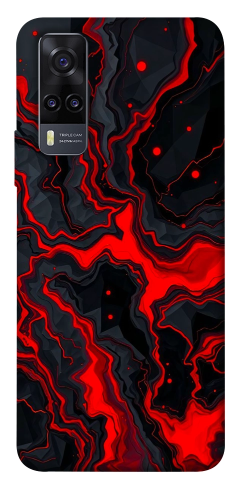 Чехол Black red marble для Vivo Y31
