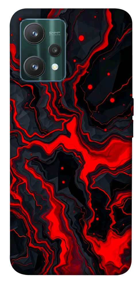 Чохол Black red marble для Realme 9 Pro