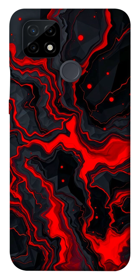 Чехол Black red marble для Realme C21