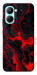 Чехол Black red marble для Realme C33