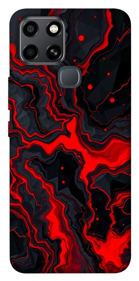 Чехол Black red marble для Infinix Smart 6