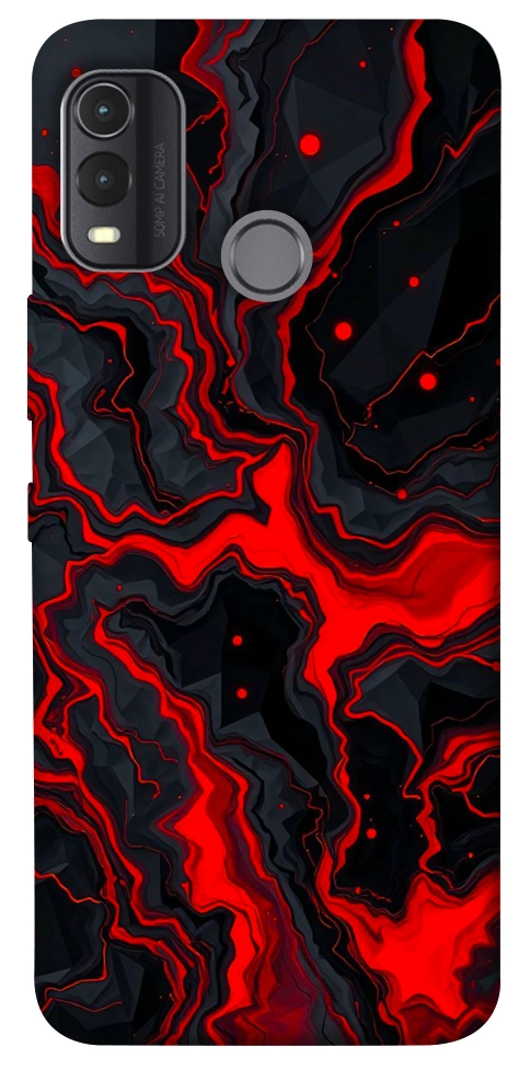 Чехол Black red marble для Nokia G11 Plus