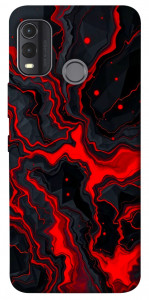 Чохол Black red marble для Nokia G11 Plus