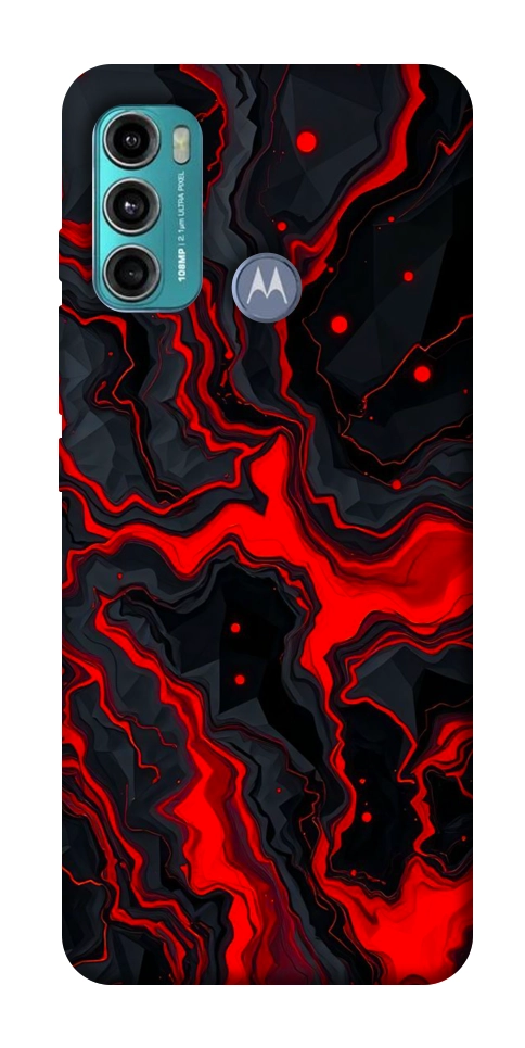 Чехол Black red marble для Motorola Moto G60