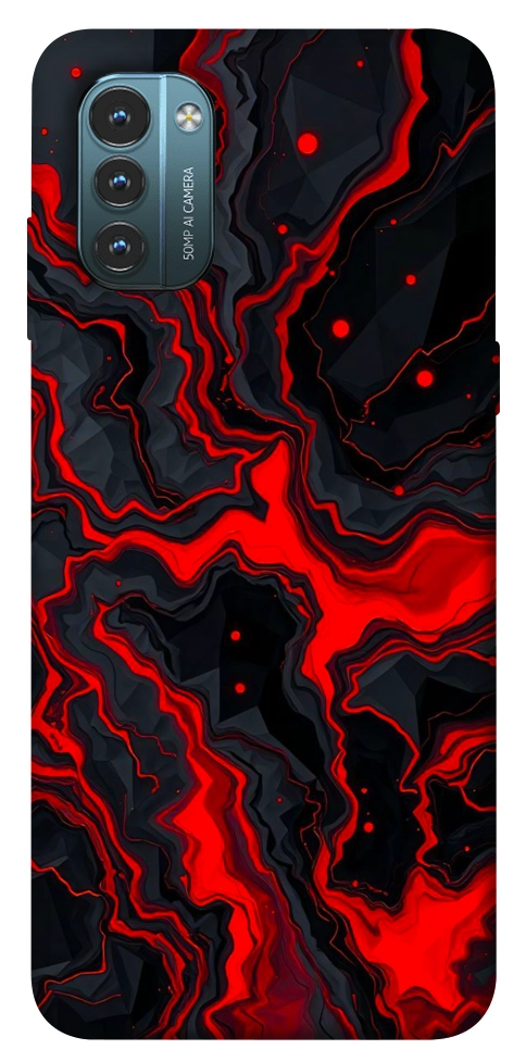 Чехол Black red marble для Nokia G21