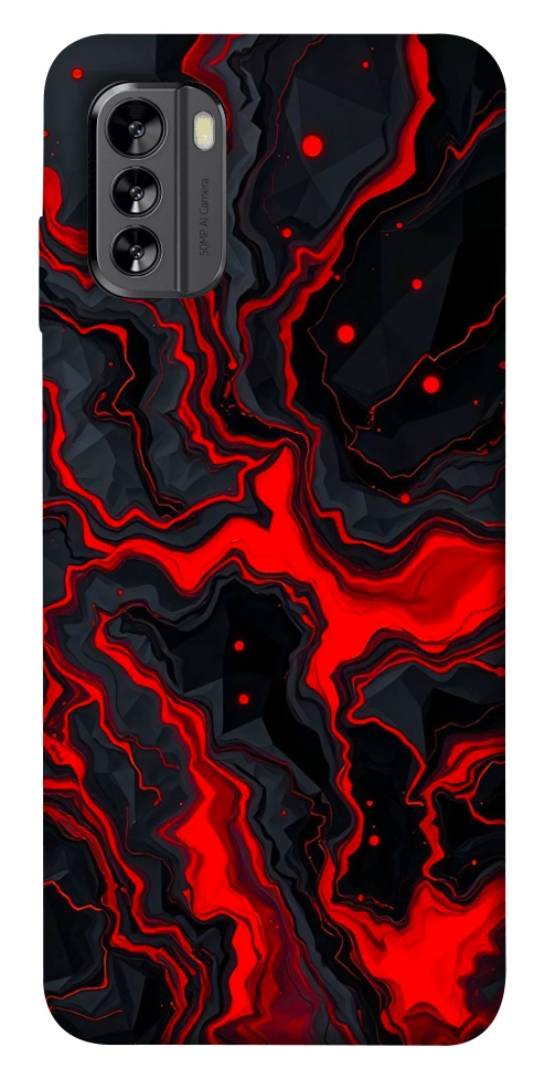 Чехол Black red marble для Nokia G60