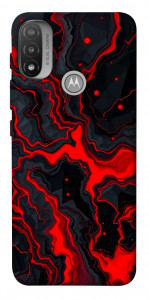 Чехол Black red marble для Motorola Moto E20