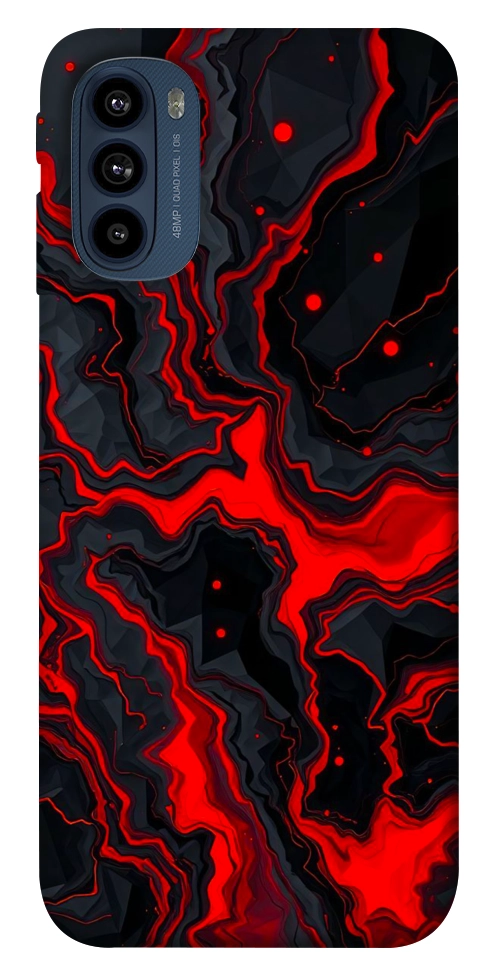 Чохол Black red marble для Motorola Moto G41