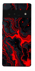 Чехол Black red marble для Google Pixel 6 Pro