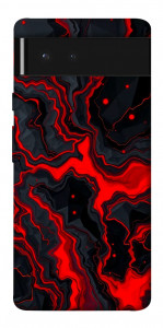 Чохол Black red marble для Google Pixel 6