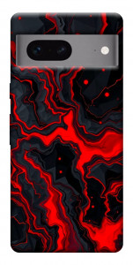 Чехол Black red marble для Google Pixel 7