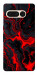 Чехол Black red marble для Google Pixel 7 Pro