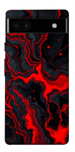 Чохол Black red marble для Google Pixel 6A