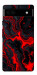 Чохол Black red marble для Google Pixel 6A