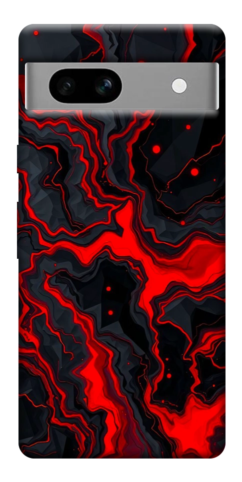Чохол Black red marble для Google Pixel 7A