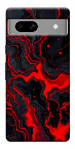 Чохол Black red marble для Google Pixel 7A