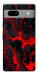 Чохол Black red marble для Google Pixel 7A