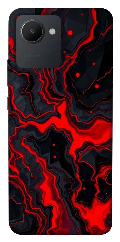 Чохол Black red marble для Realme C30s