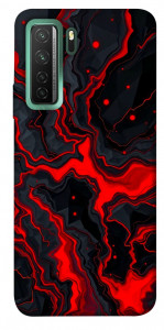 Чехол Black red marble для Huawei nova 7 SE
