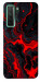 Чехол Black red marble для Huawei nova 7 SE