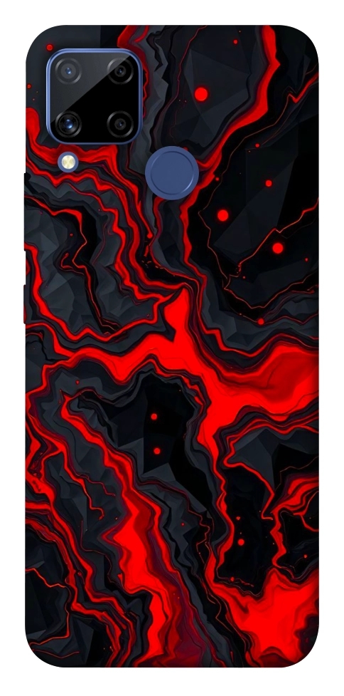 Чехол Black red marble для Realme C15