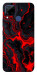 Чехол Black red marble для Realme C15