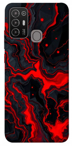Чехол Black red marble для ZTE Blade A52