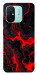 Чехол Black red marble для Xiaomi Redmi 12C