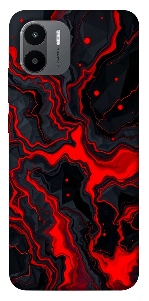 Чехол Black red marble для Xiaomi Poco C50