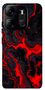 Чохол Black red marble для Tecno Spark Go 2023