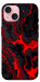 Чохол Black red marble для iPhone 15