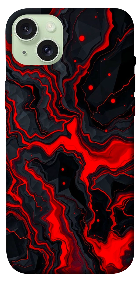 Чехол Black red marble для iPhone 15 Plus