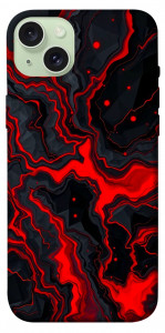 Чехол Black red marble для iPhone 15 Plus
