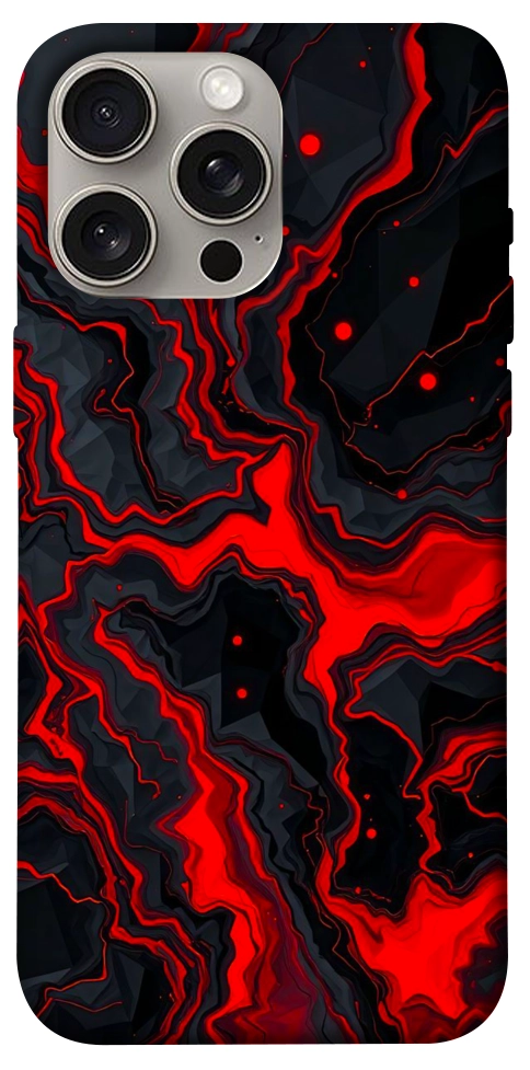Чехол Black red marble для iPhone 15 Pro Max