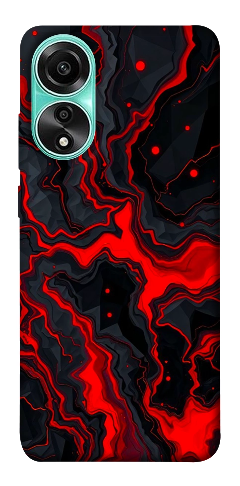 Чохол Black red marble для Oppo A78 4G