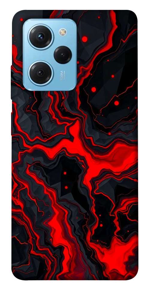 Чохол Black red marble для Xiaomi Poco X5 Pro 5G