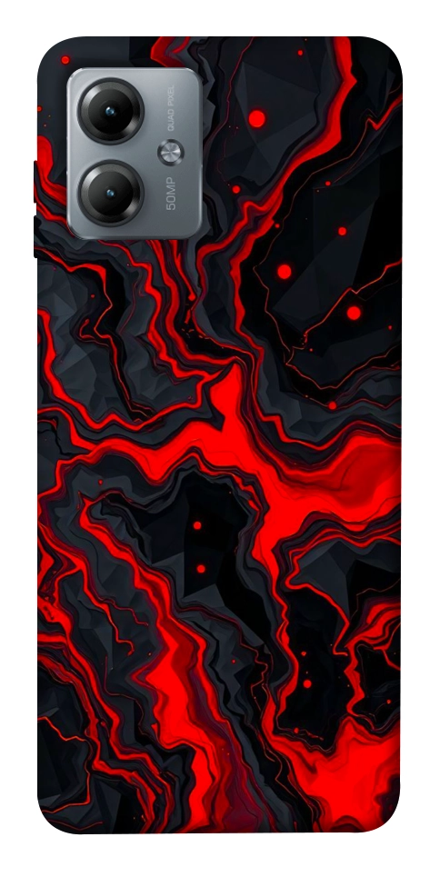 Чохол Black red marble для Motorola Moto G14