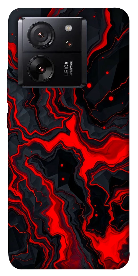 Чохол Black red marble для Xiaomi 13T Pro
