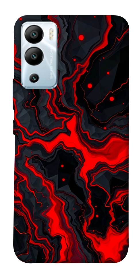 Чехол Black red marble для Infinix Hot 12i