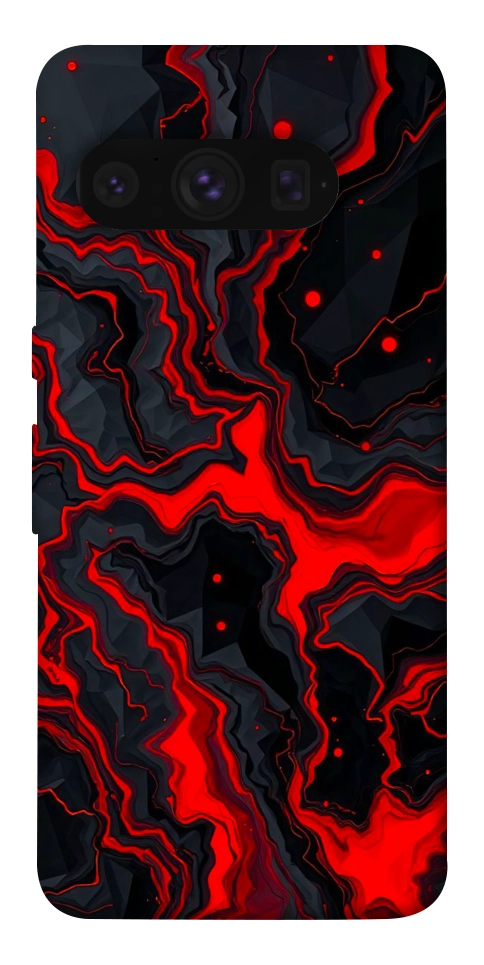 Чохол Black red marble для Google Pixel 8 Pro