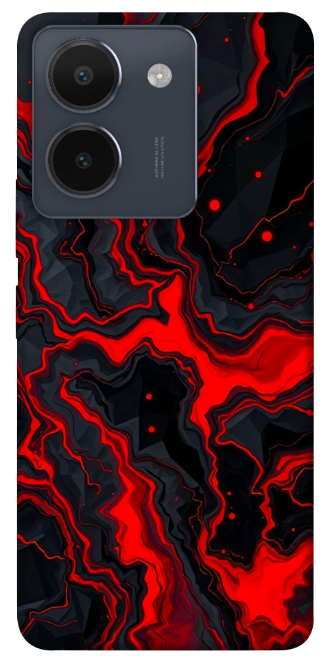 Чехол Black red marble для Vivo Y36