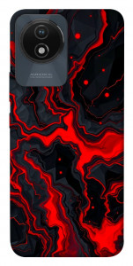 Чохол Black red marble для Vivo Y02