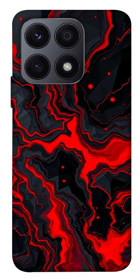 Чехол Black red marble для Huawei Honor X8a