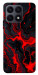 Чехол Black red marble для Huawei Honor X8a