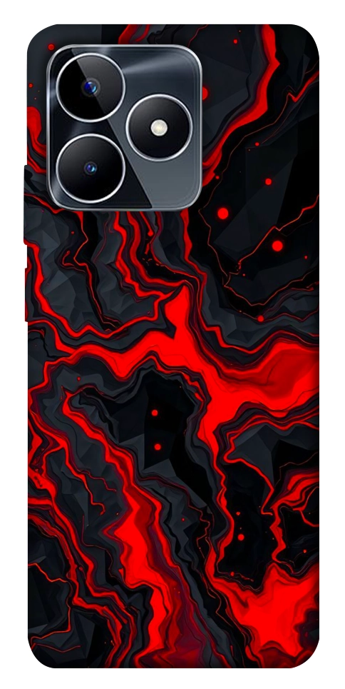 Чехол Black red marble для Realme C53