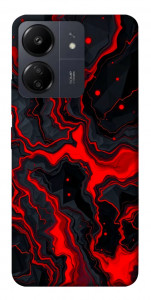 Чехол Black red marble для Xiaomi Redmi 13C