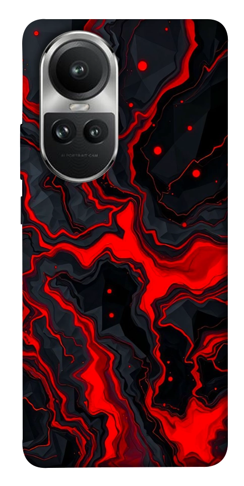Чехол Black red marble для Oppo Reno 10