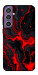 Чохол Black red marble для Galaxy S23 FE