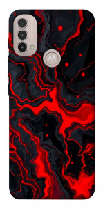 Чехол Black red marble для Motorola Moto E30
