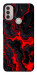 Чехол Black red marble для Motorola Moto E30